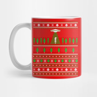 UFO ALIEN ugly christmas Mug